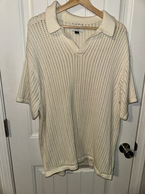 American Eagle Outfitters Cream Knit Sweater